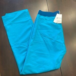 women's Teal Livingston- Basic Scrub Pants M